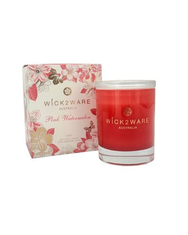 wick2ware Candle Jar SOY 260g Pink Watermelon