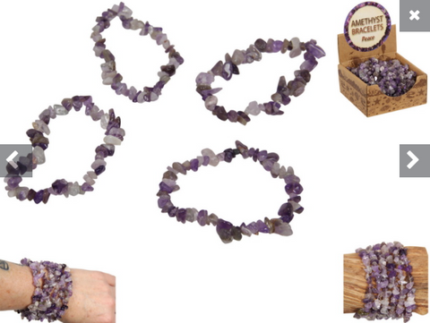 AMETHYST GEM PEACE BRACELETS  - $3.99 EACH