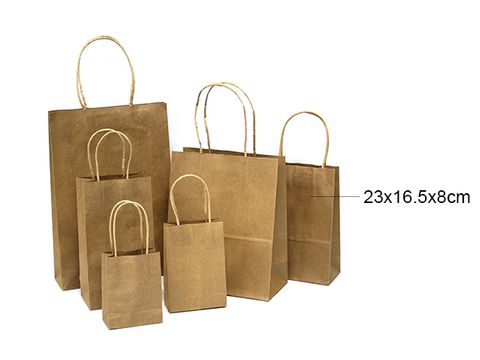PACK OF 3 23*16.5*8CM CRAFT BROWN BAGS