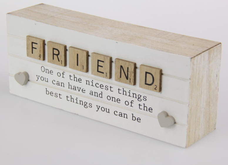 20CM FRIEND WORDING BLOCK – CARGO DEPOT