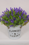 19CM POTTED FLOWERS WITH ROPE HANDLE 2 DESIGNS AVAILABLE